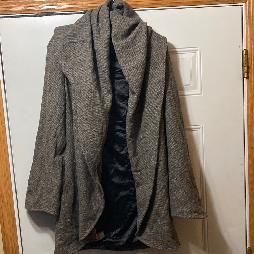 G.e.t. Gray Open Front Coat‎ M NWT